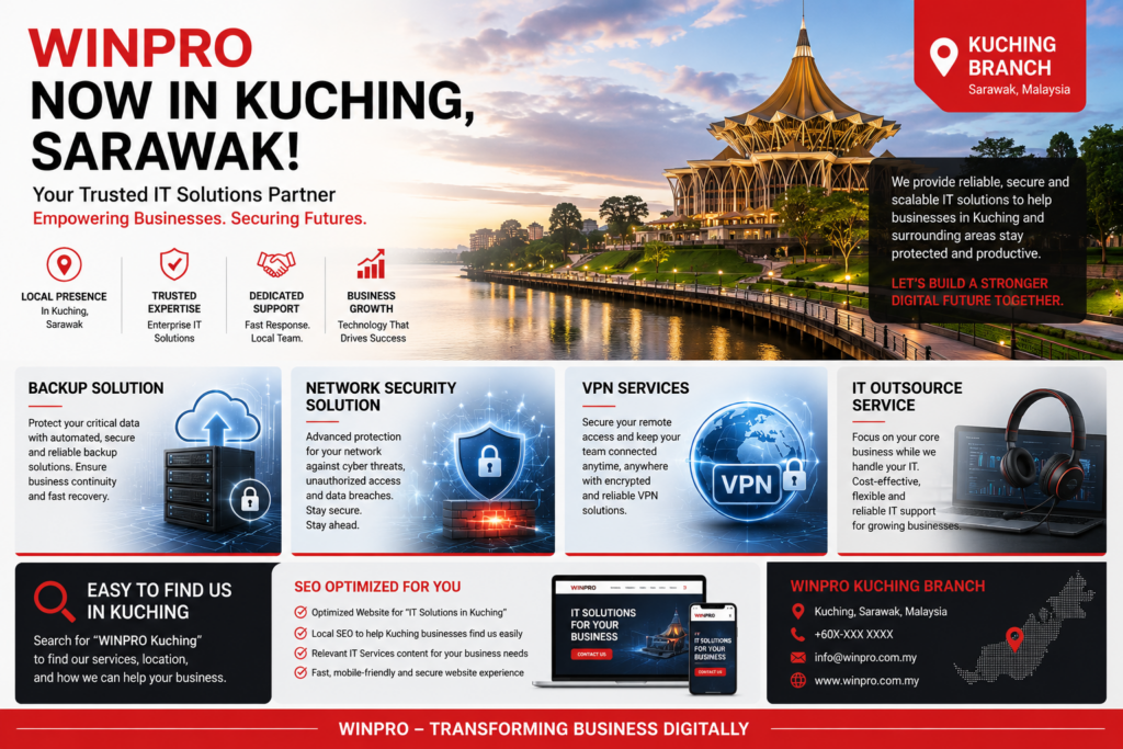 IT_Support_Kuching WINPRO IT Support in Kuching branch launch providing local enterprise IT solutions in Sarawak